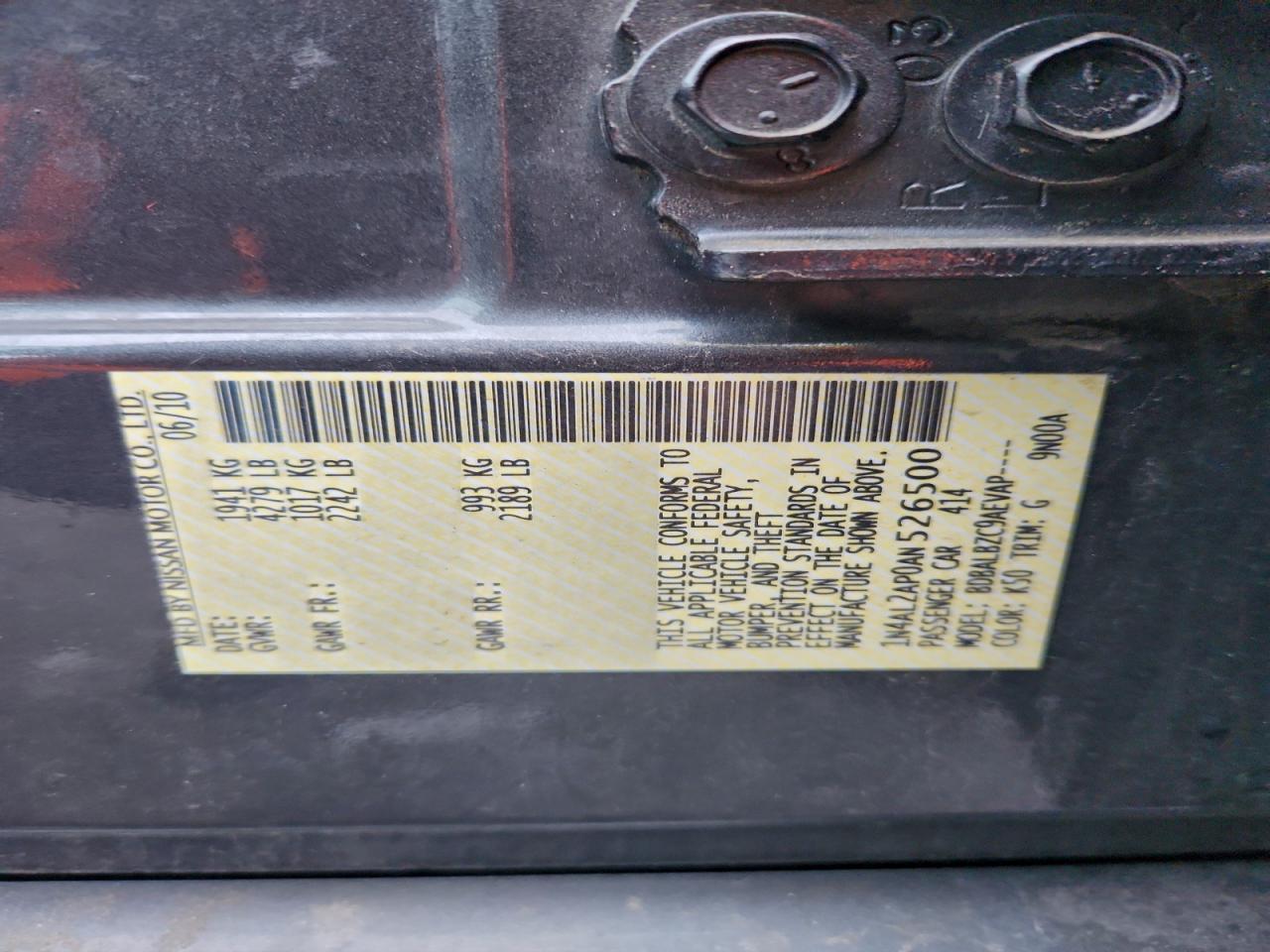 2010 NISSAN ALTIMA