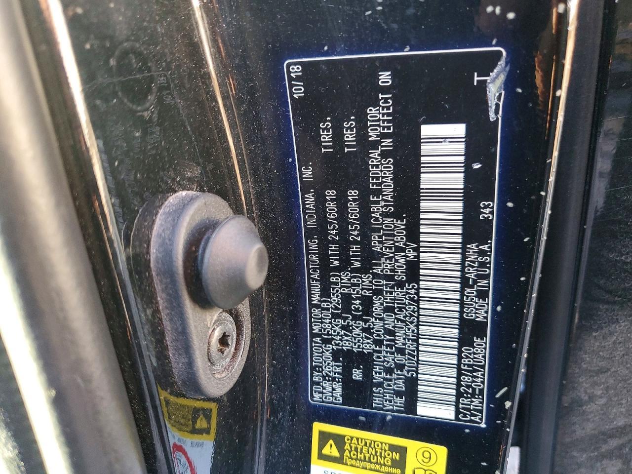 2019 TOYOTA HIGHLANDER