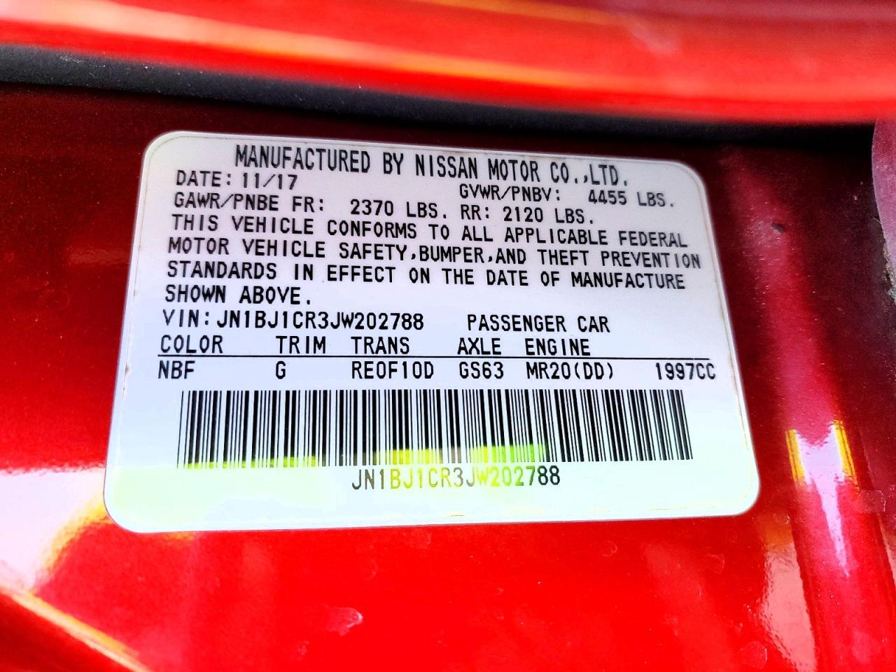 2018 NISSAN Qashaqi