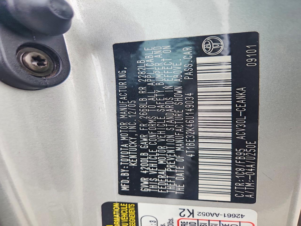 2006 TOYOTA CAMRY