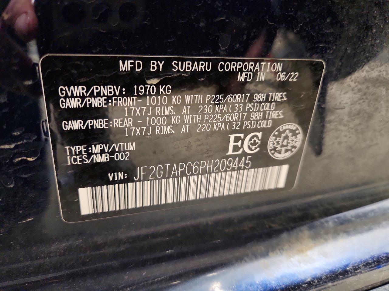 2023 SUBARU Crosstrek