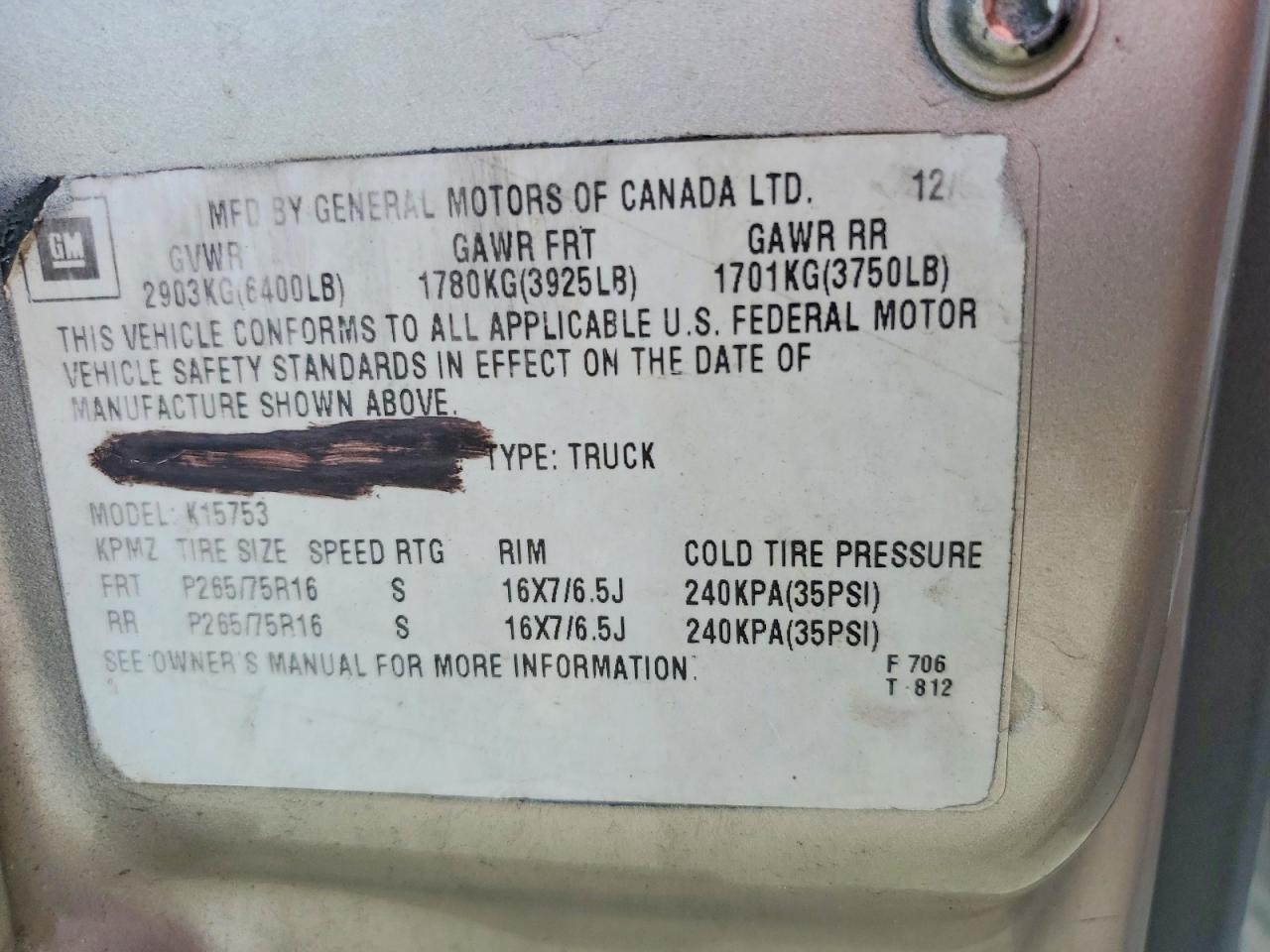 2003 CHEVROLET SILVERADO 1500