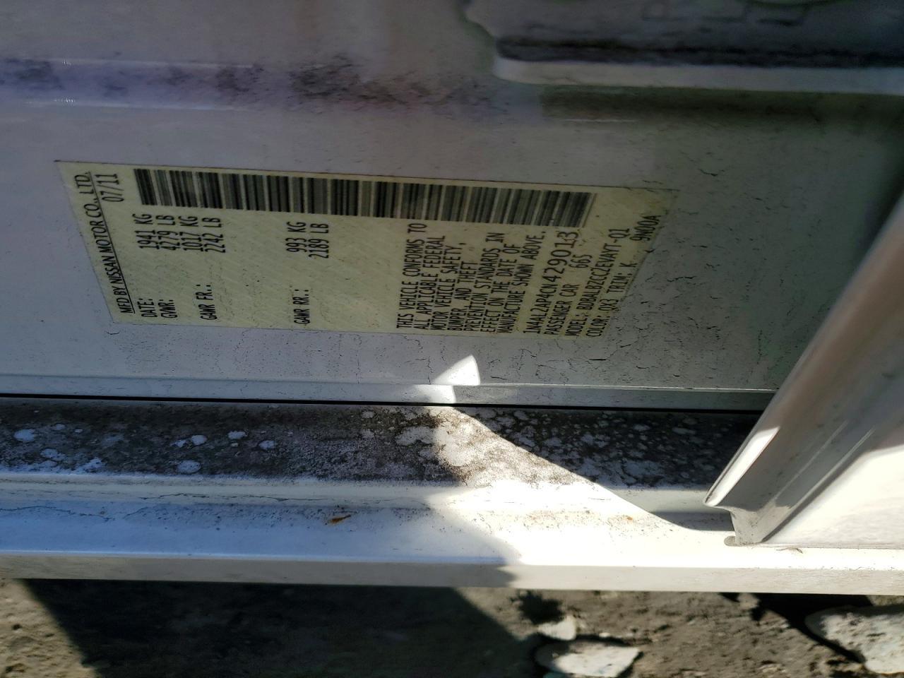 2012 NISSAN ALTIMA