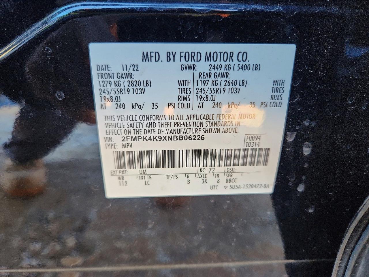 2022 FORD EDGE