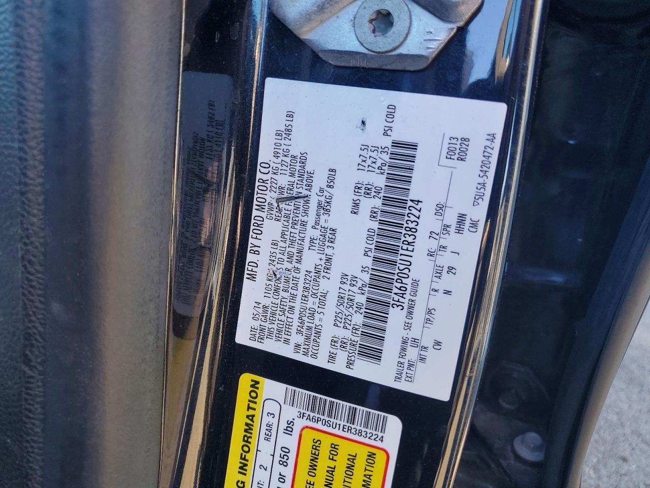 2014 FORD FUSION