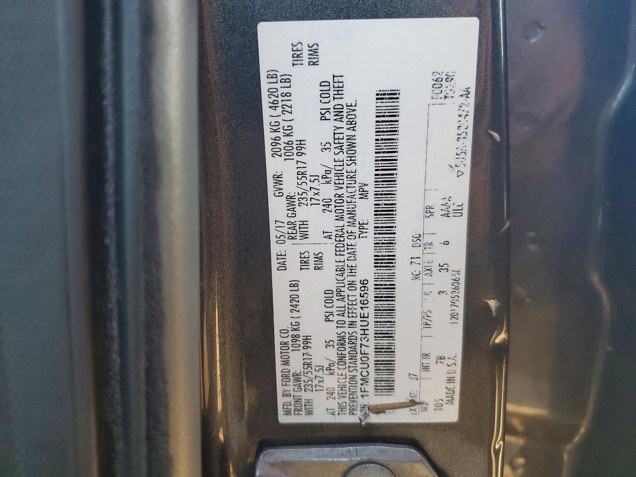 2017 FORD ESCAPE