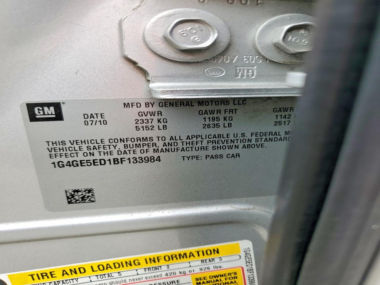 2011 BUICK LACROSSE