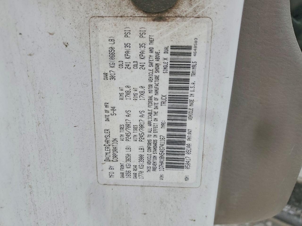 2004 DODGE RAM 1500