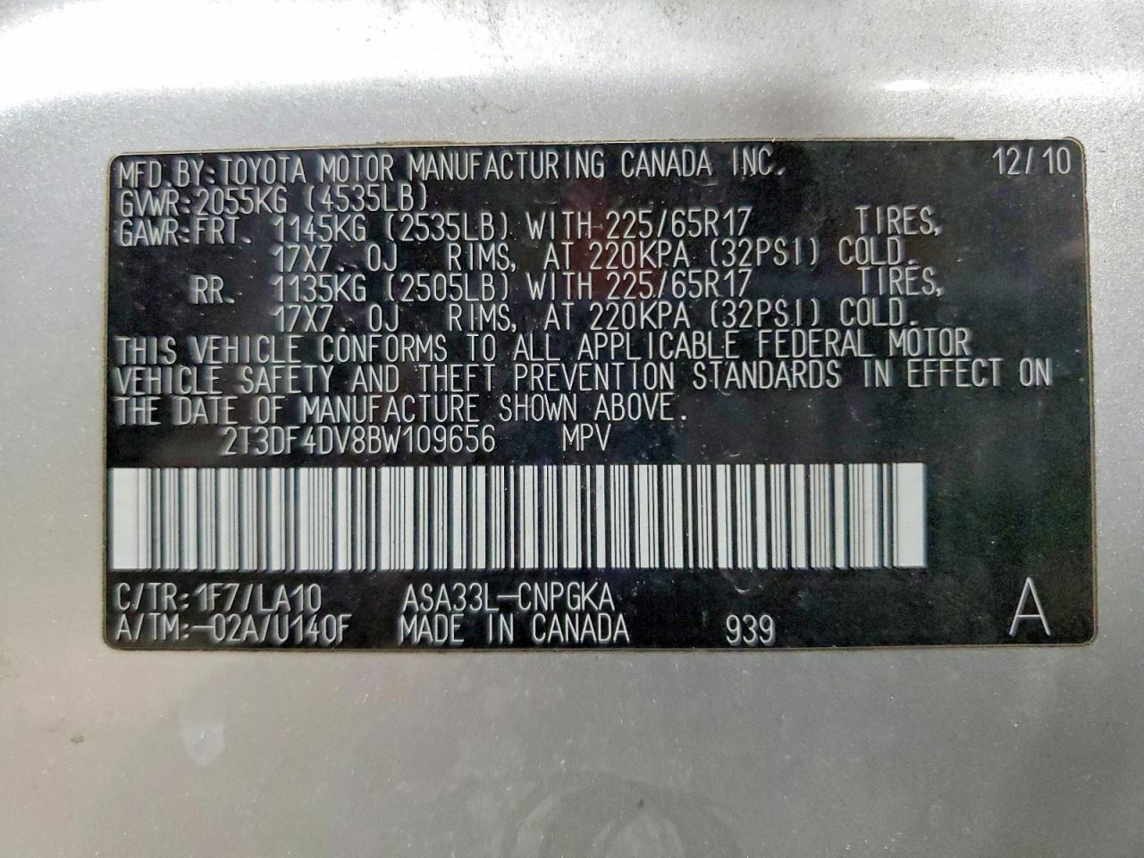 2011 TOYOTA RAV4