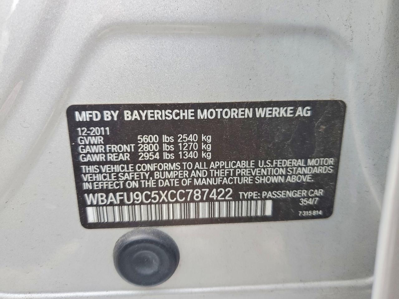2012 BMW 5 series