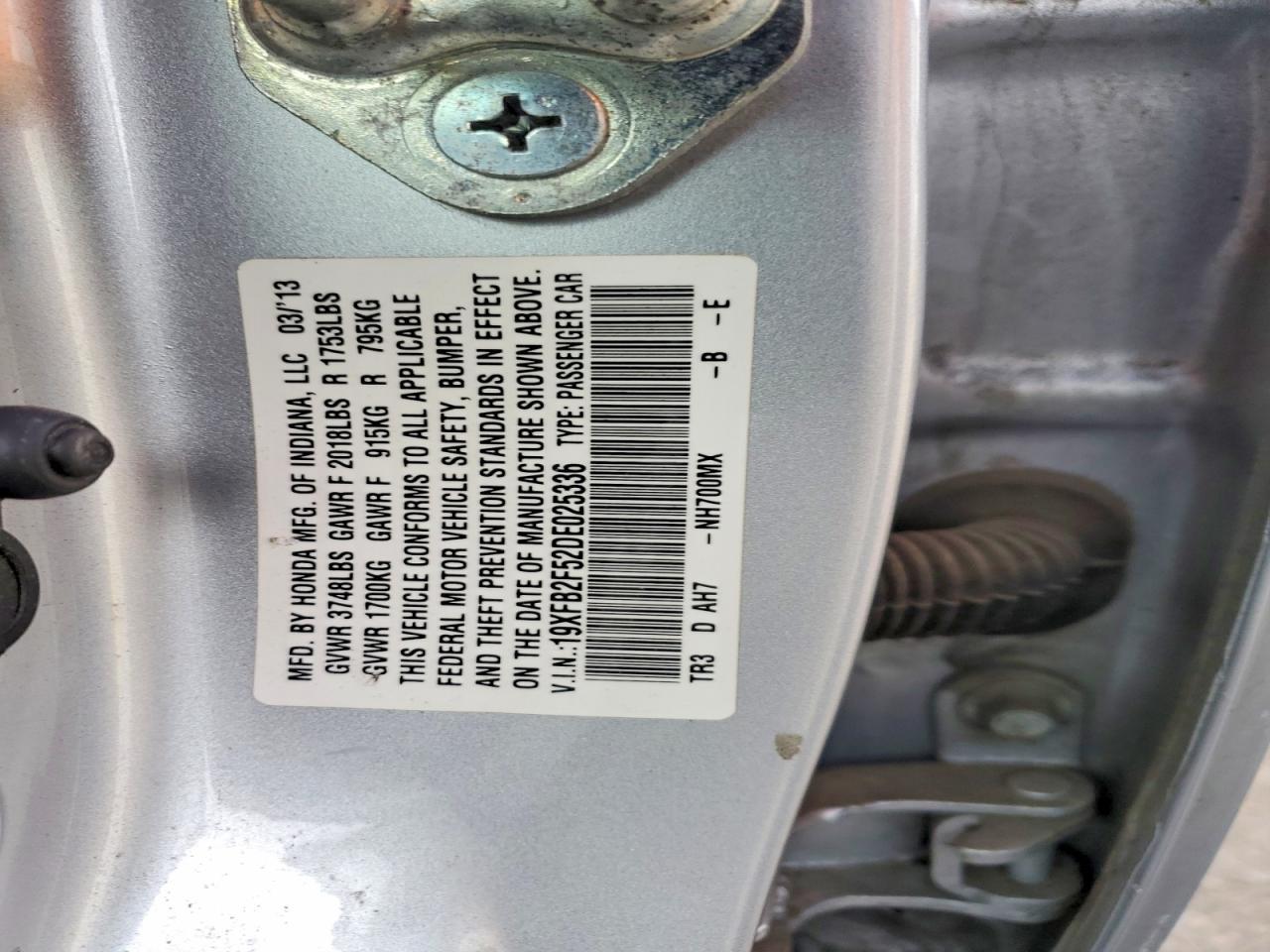 2013 HONDA CIVIC