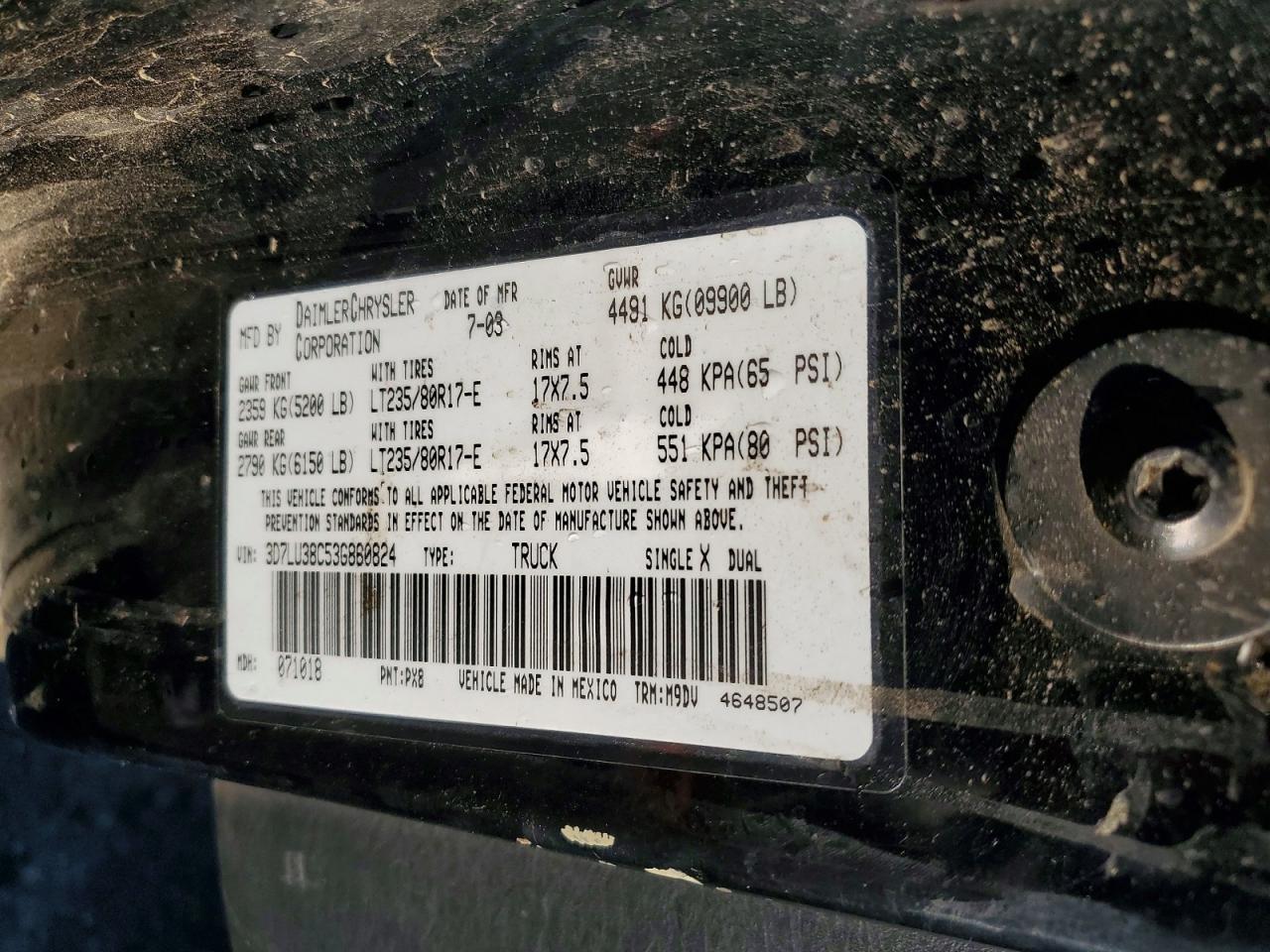 2003 DODGE Ram 3500