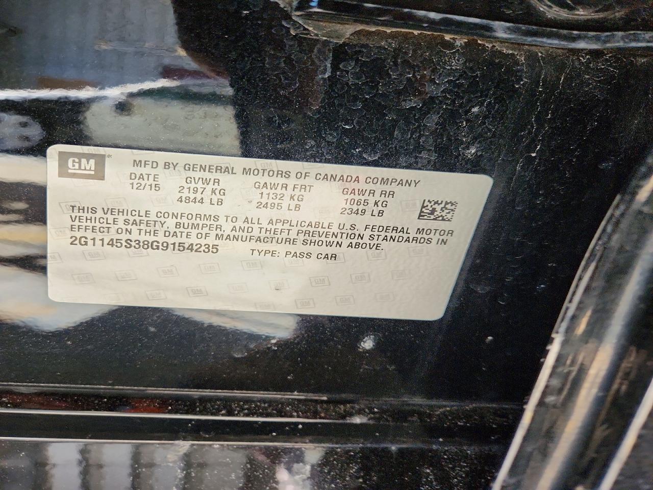 2016 CHEVROLET IMPALA