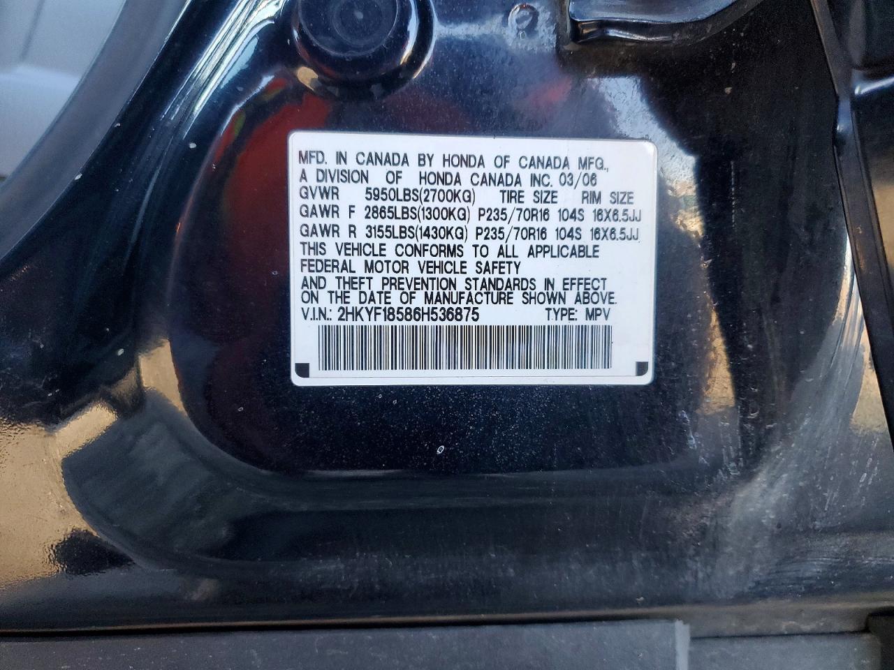 2006 HONDA PILOT