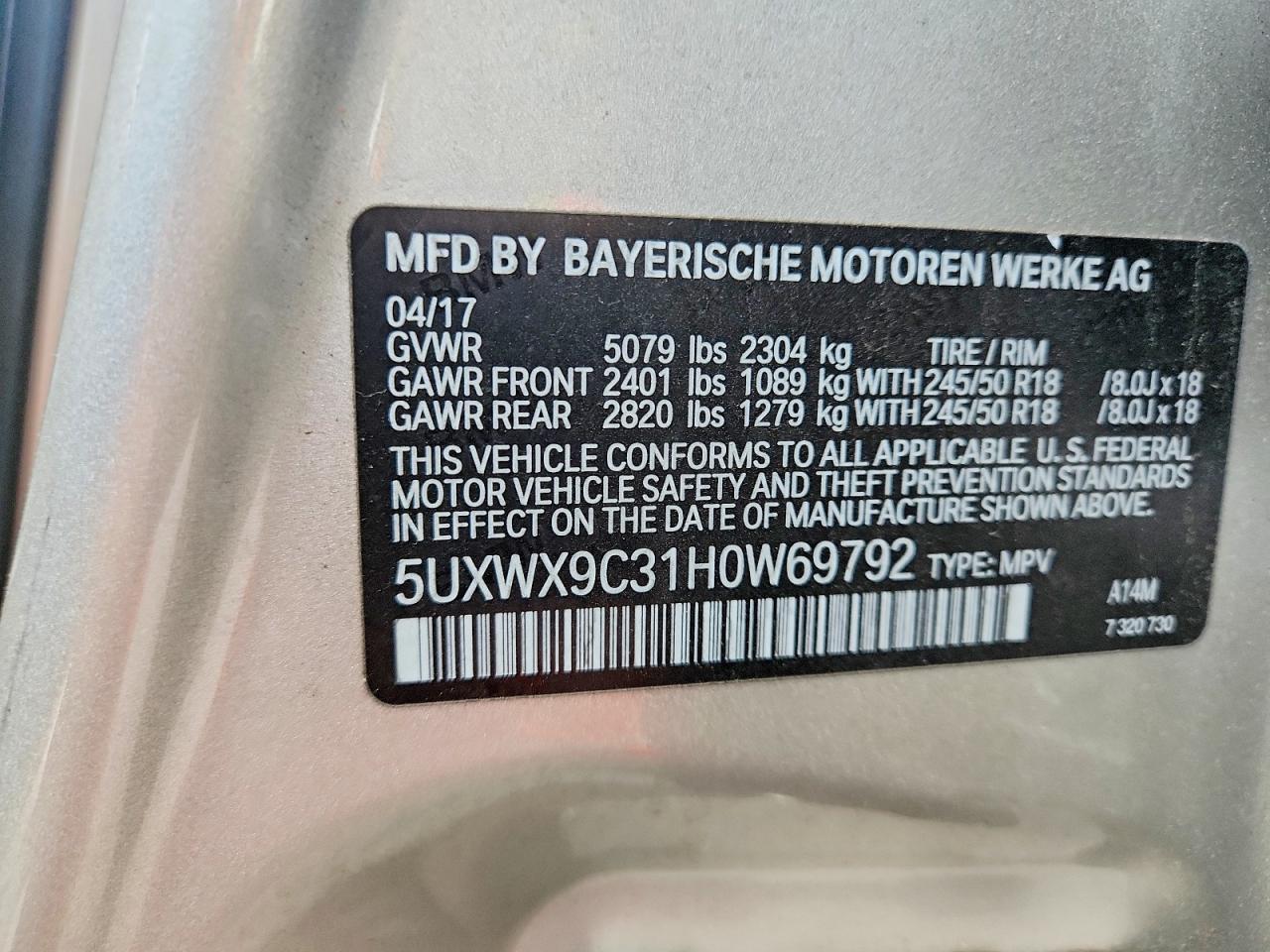 2017 BMW X3