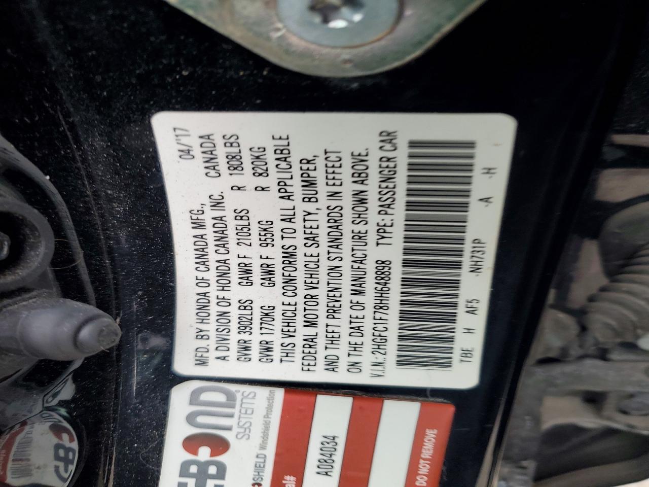 2017 HONDA CIVIC
