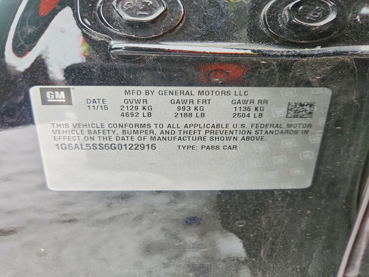 2016 CADILLAC ATS