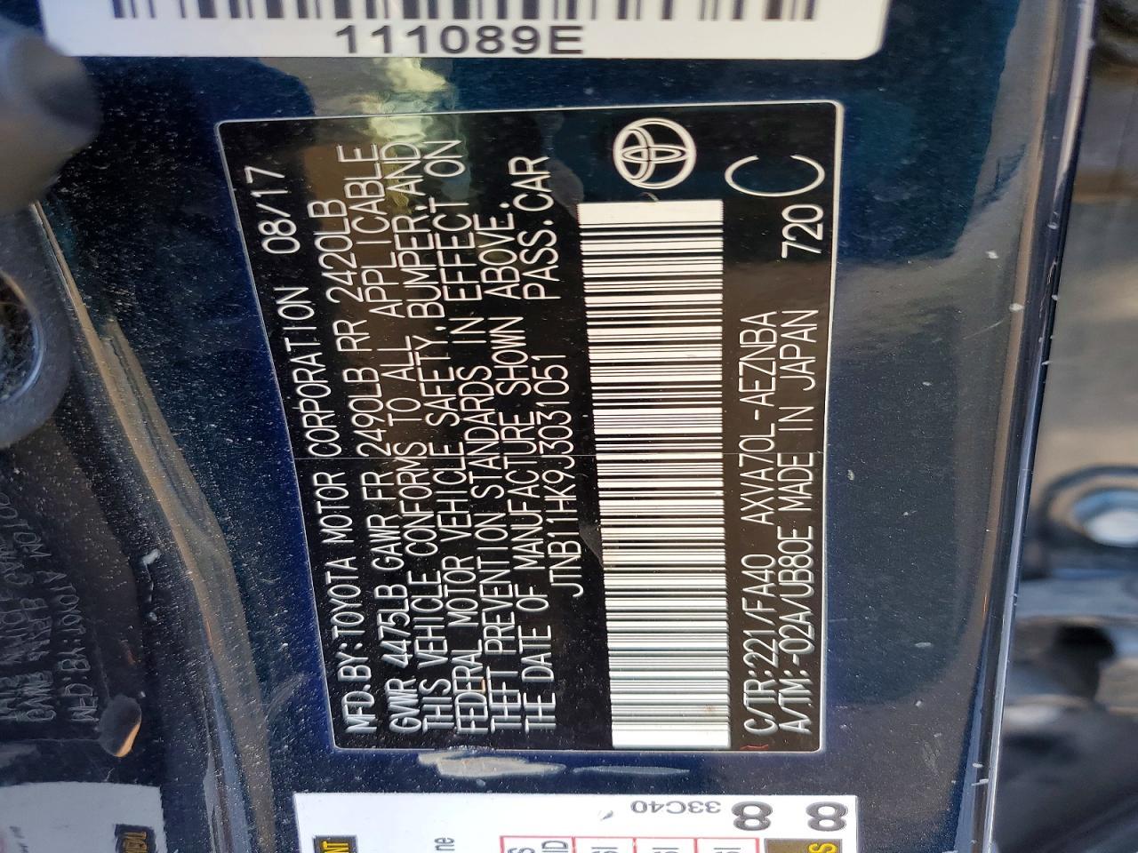 2018 TOYOTA CAMRY