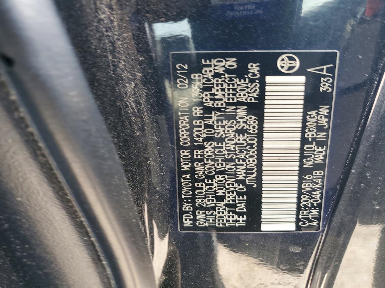 2012 TOYOTA SCION