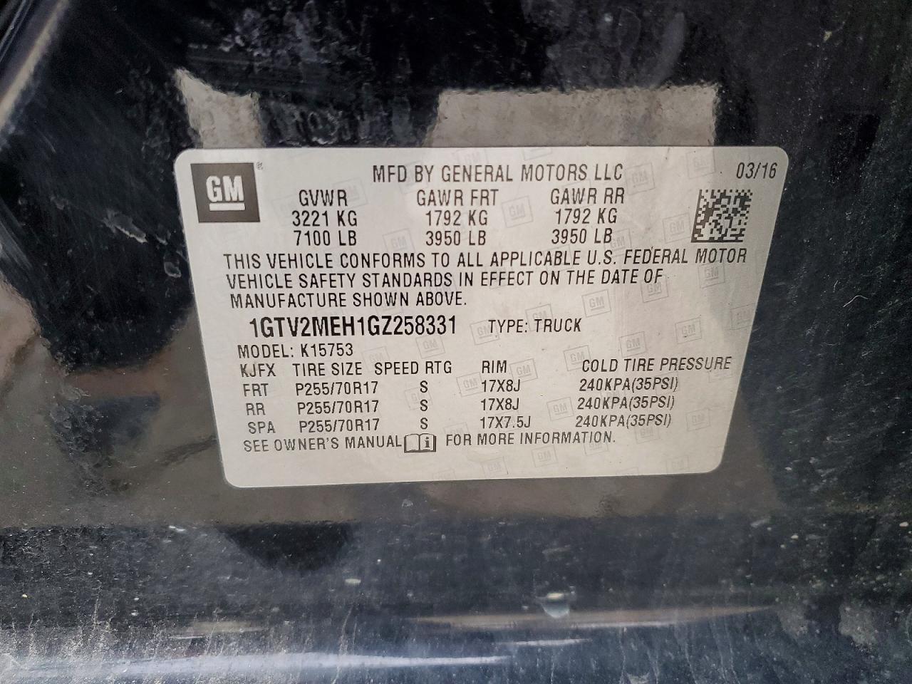 2016 GMC Sierra