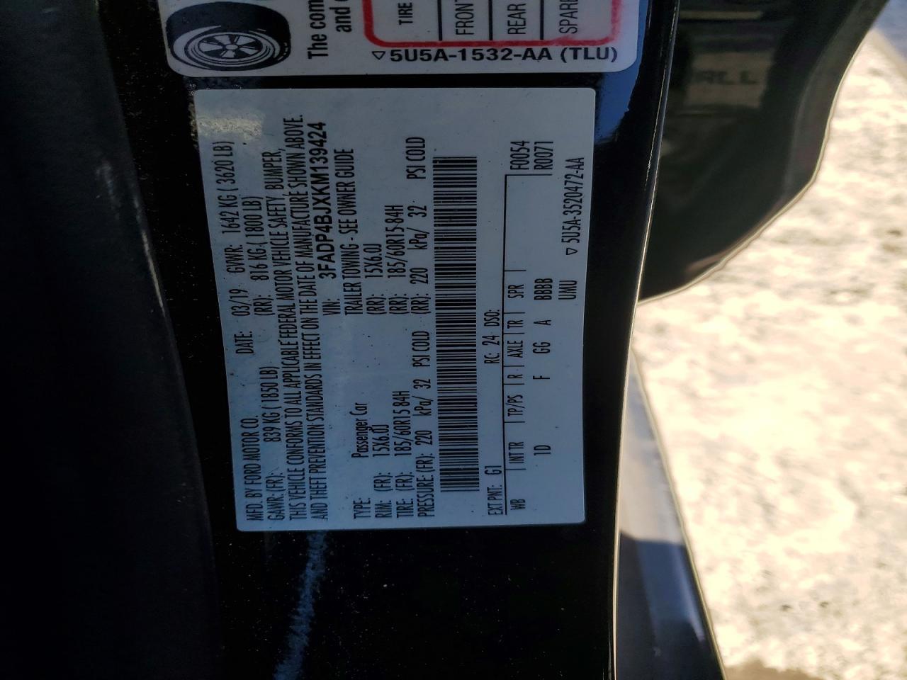 2019 FORD Fiesta