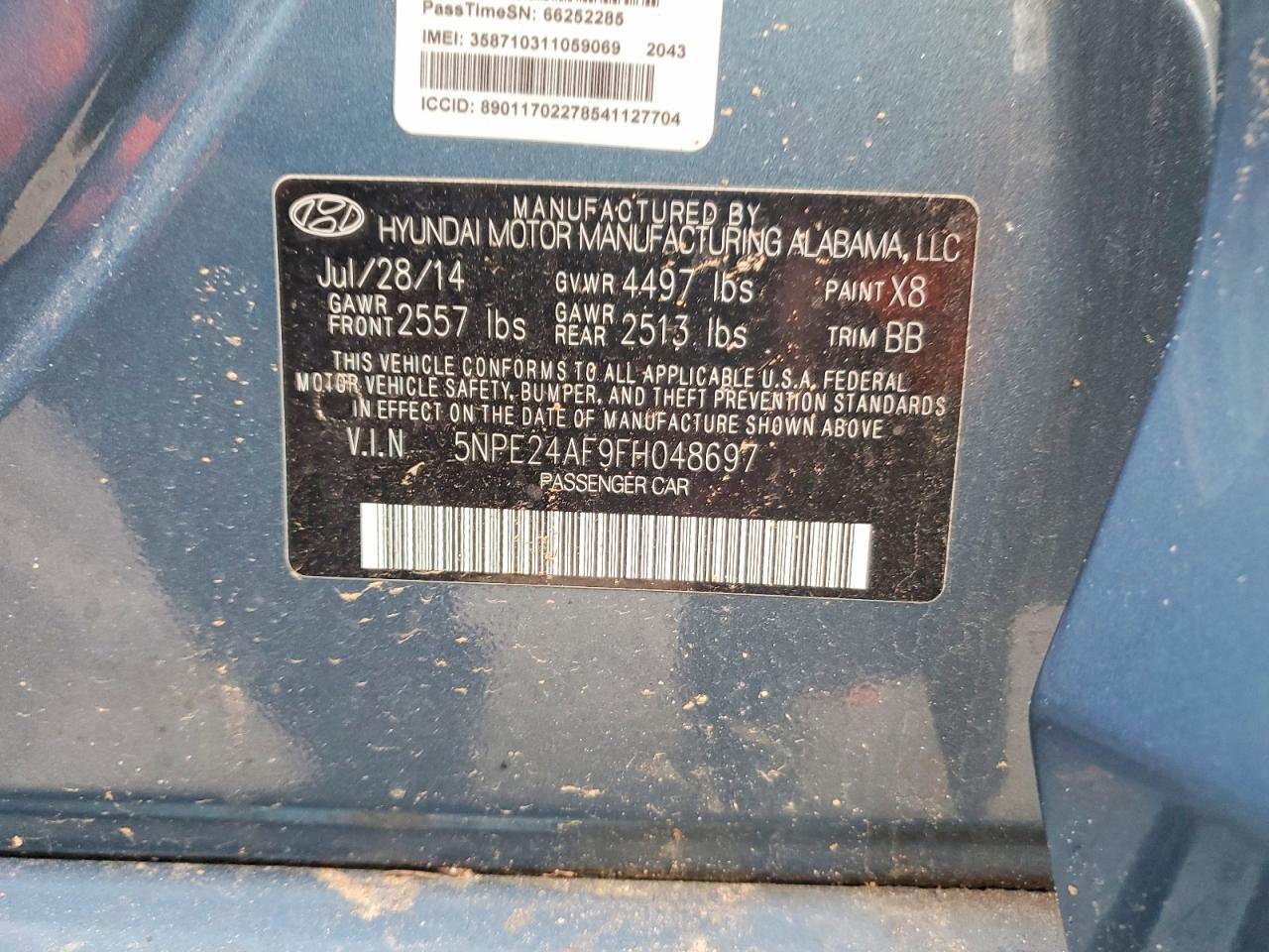 2015 HYUNDAI SONATA