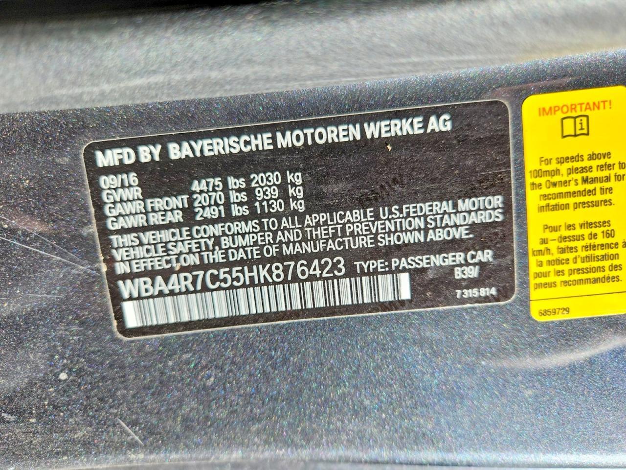 2017 BMW 4 Series