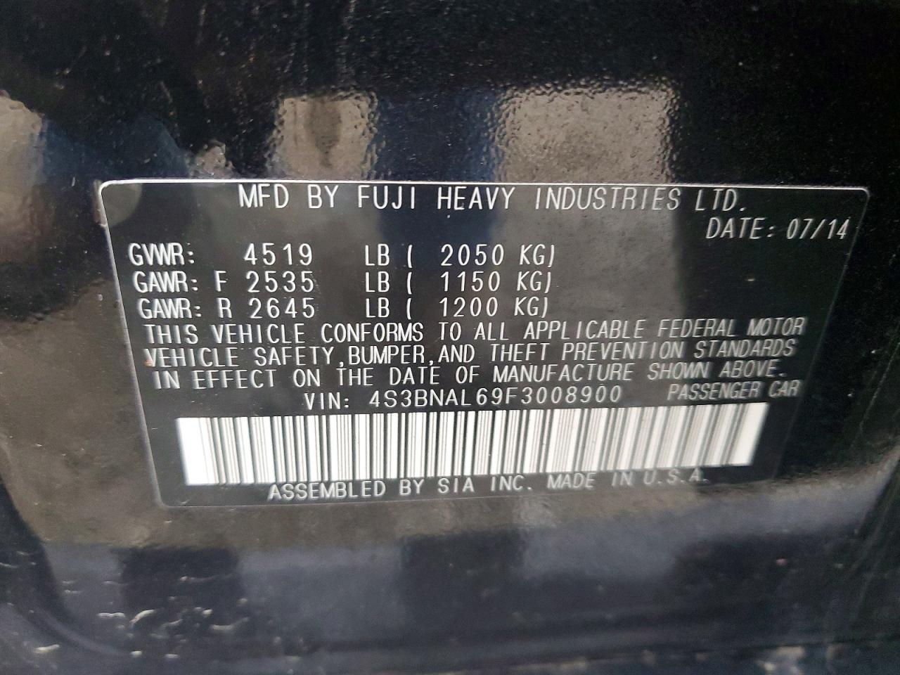 2015 SUBARU Legacy