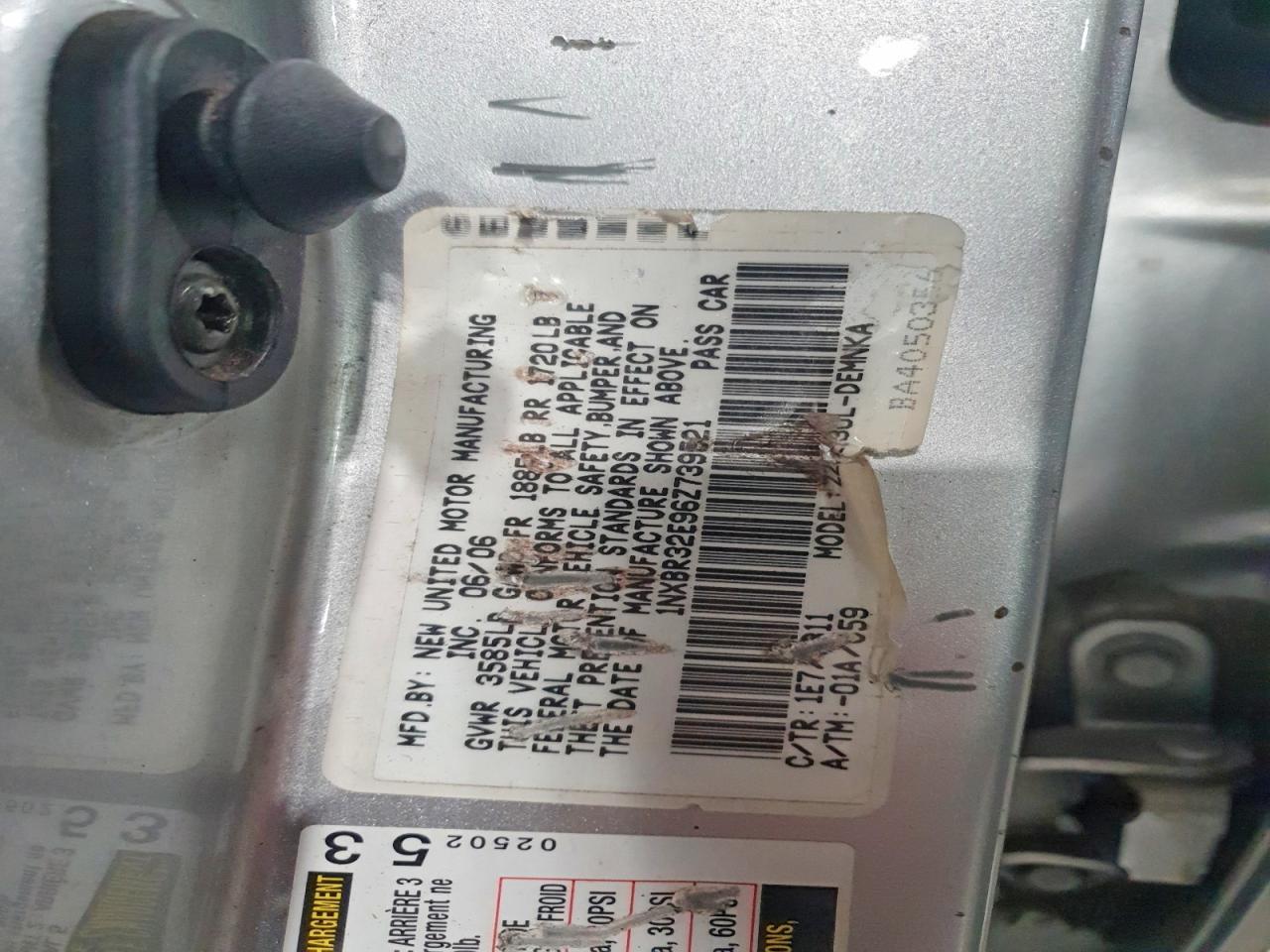 2006 TOYOTA COROLLA