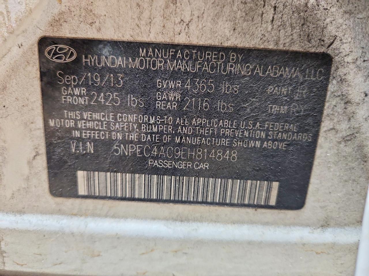 2014 HYUNDAI SONATA