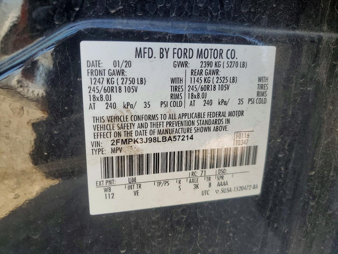 2020 FORD EDGE
