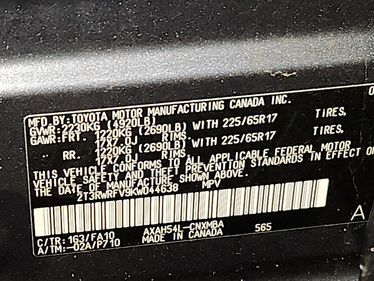 2019 TOYOTA RAV4