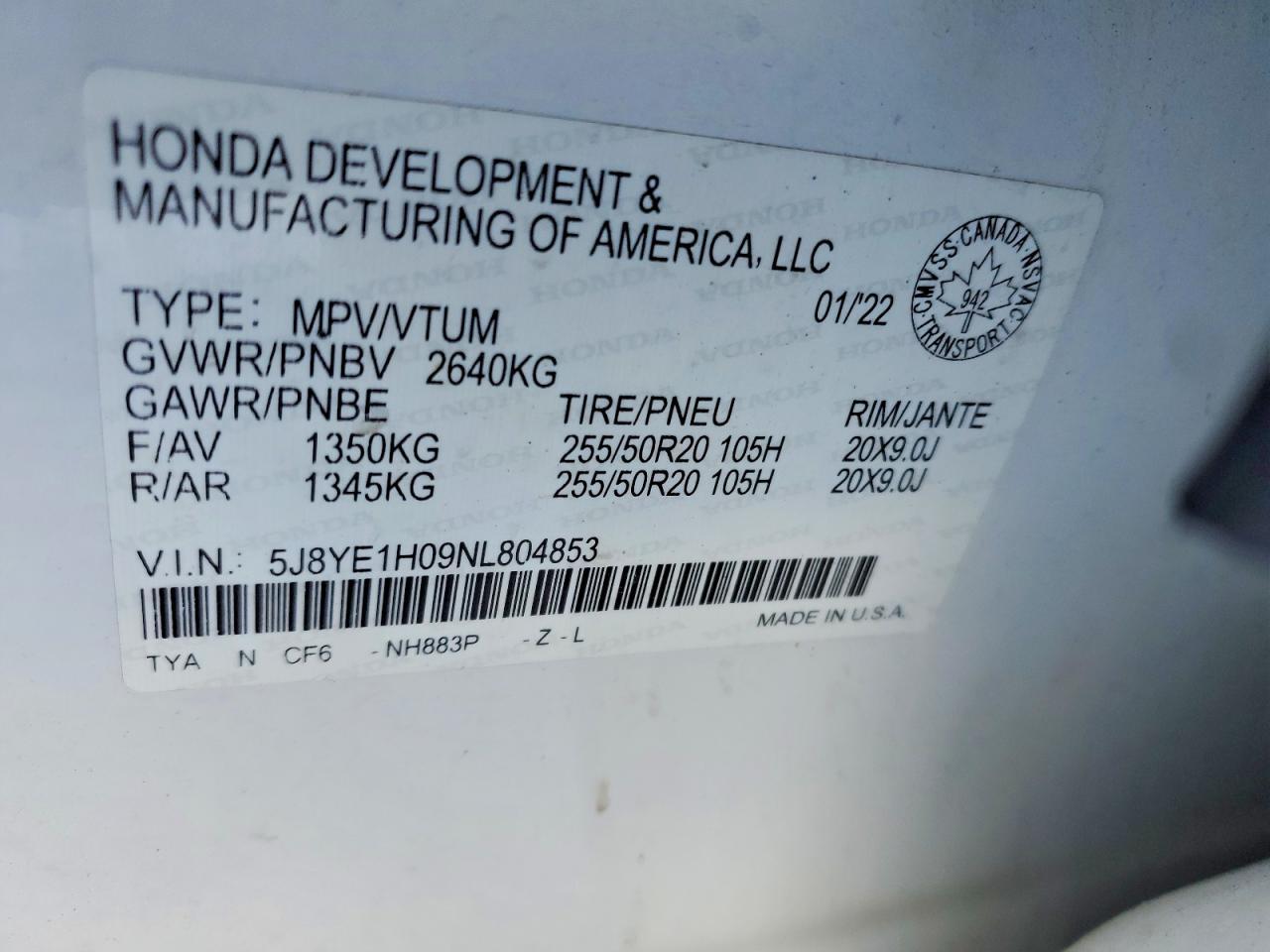 2022 ACURA MDX