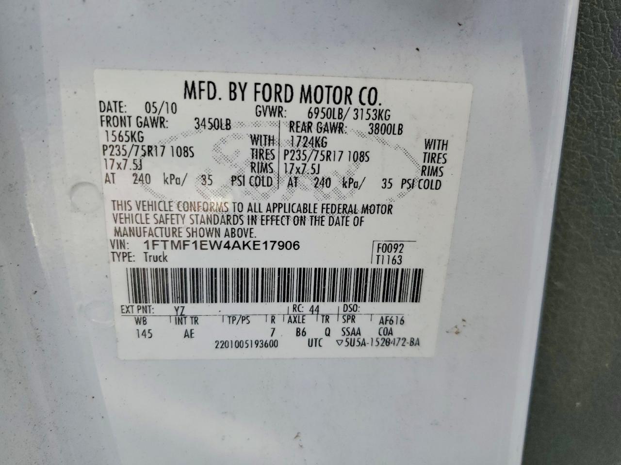 2010 FORD F-150
