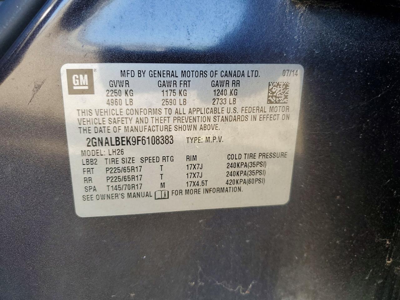2015 CHEVROLET EQUINOX