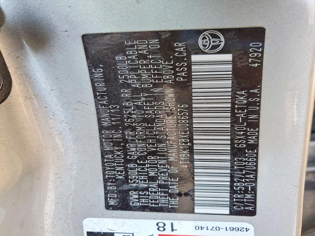 2014 TOYOTA Avalon