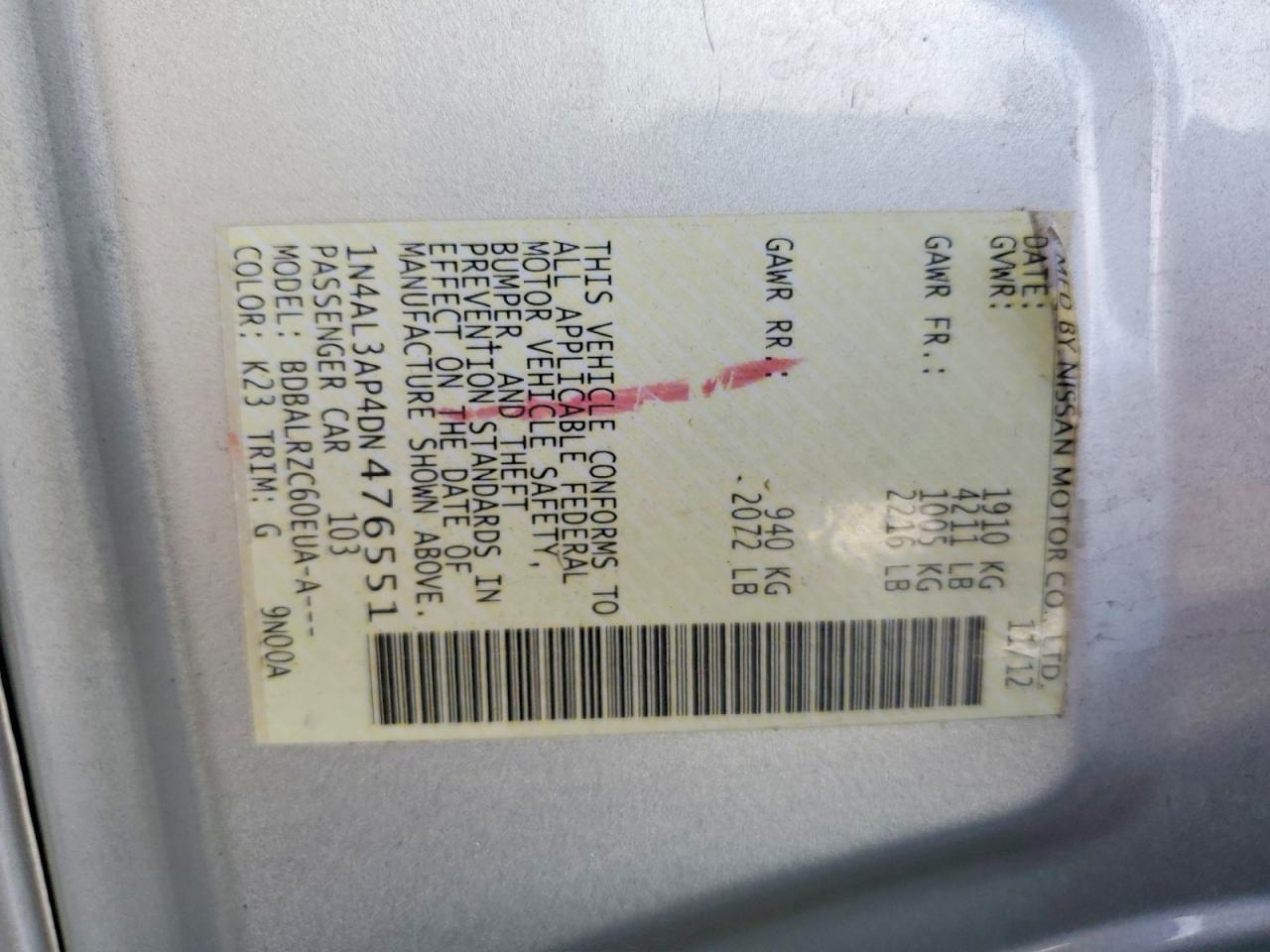 2013 NISSAN ALTIMA