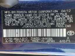 2012 TOYOTA PRIUS