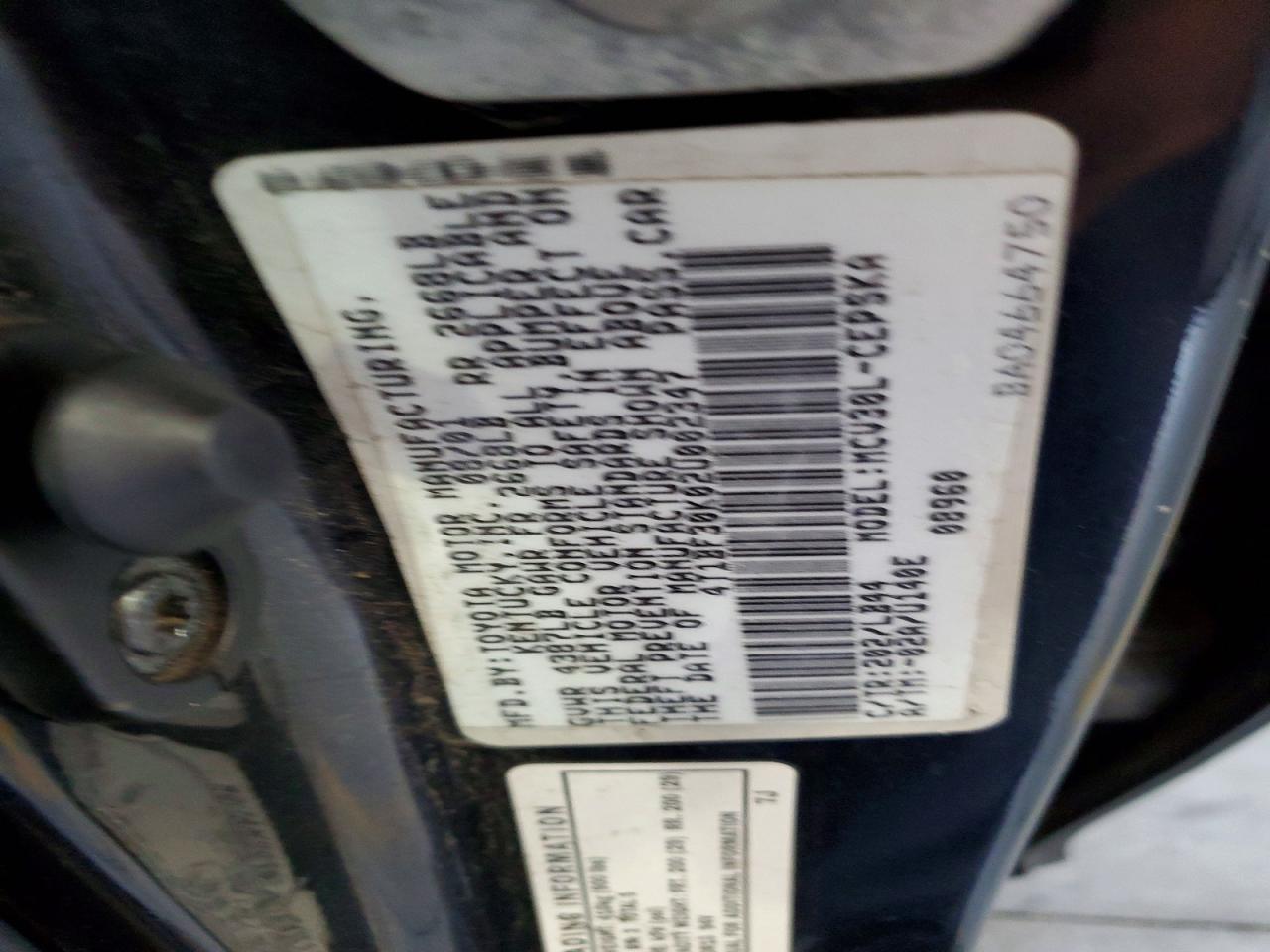 2002 TOYOTA CAMRY