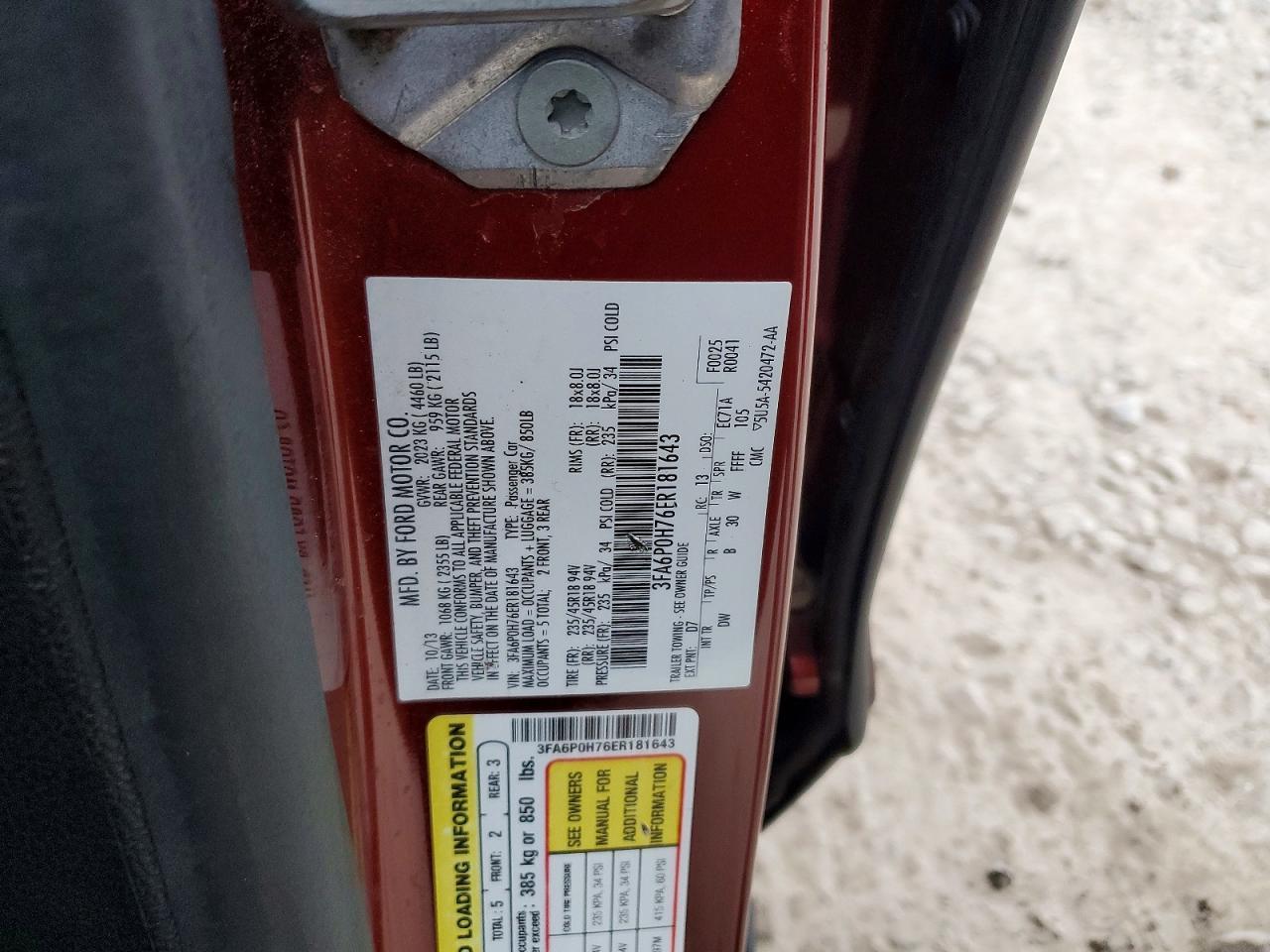 2014 FORD FUSION