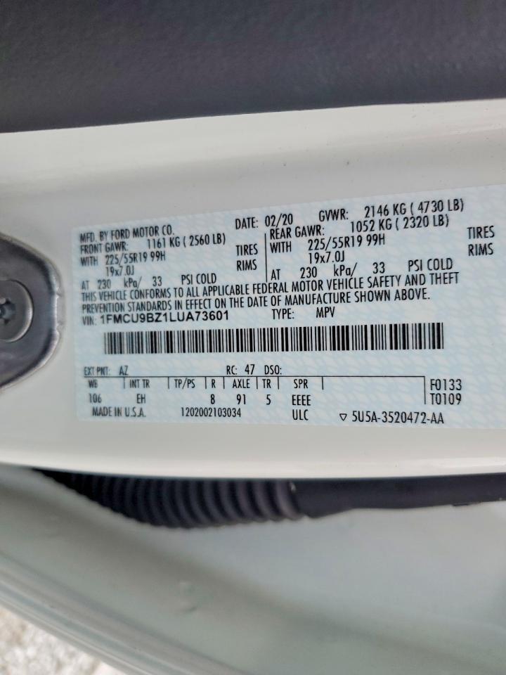 2020 FORD ESCAPE