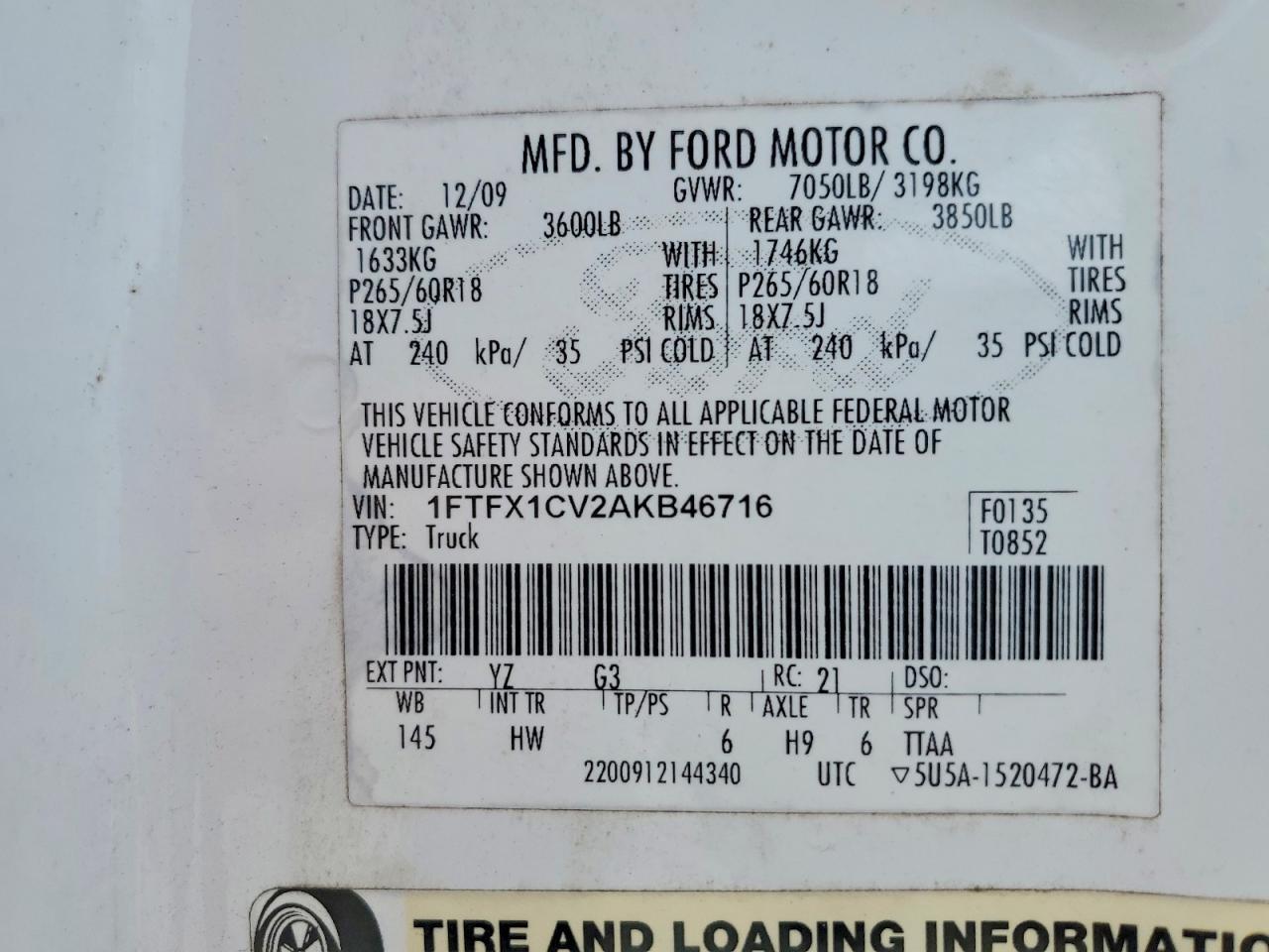 2010 FORD F-150
