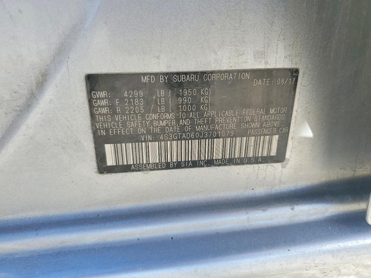 2018 SUBARU IMPREZA