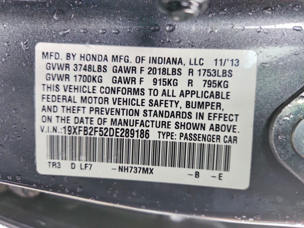2013 HONDA CIVIC
