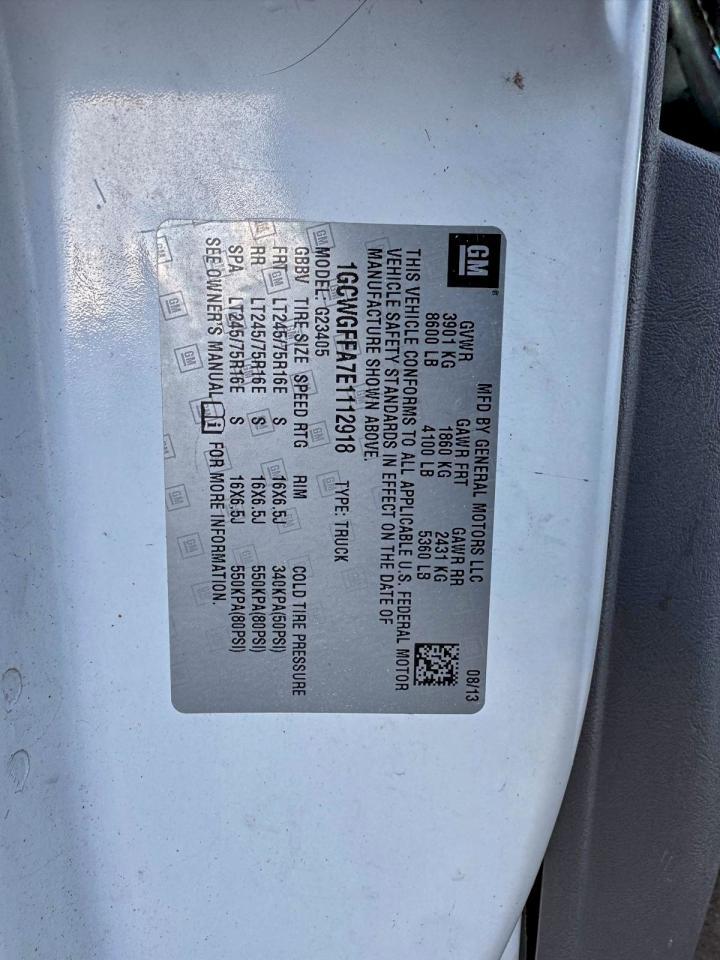 2014 CHEVROLET EXPRESS 2500