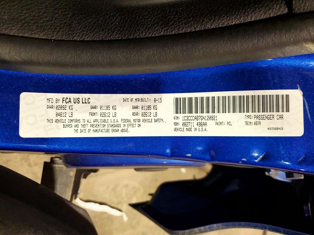 2016 CHRYSLER 200
