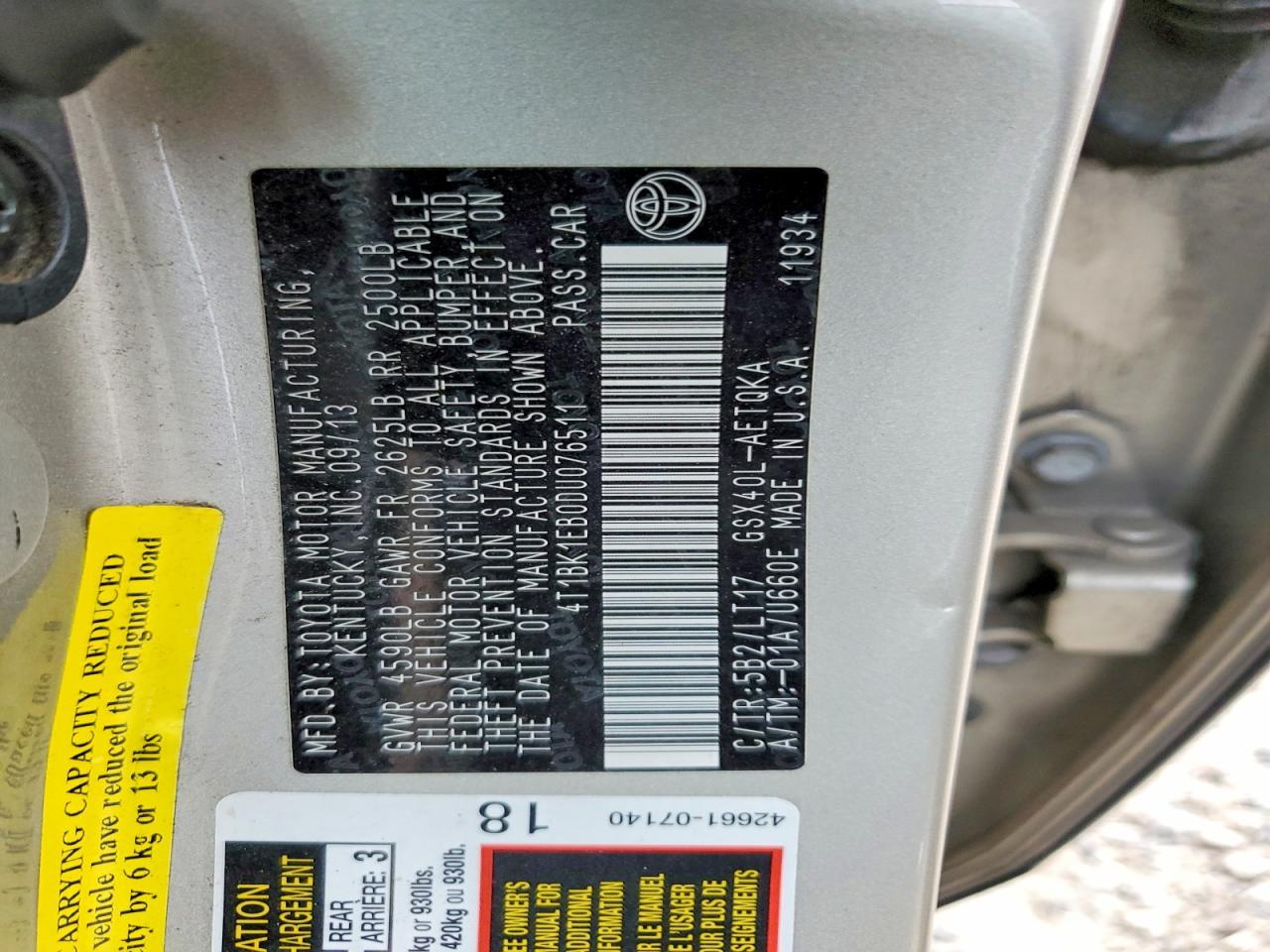 2013 TOYOTA Avalon
