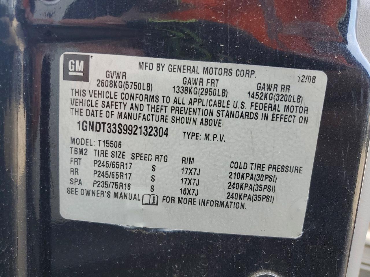 2009 CHEVROLET Trailblazer
