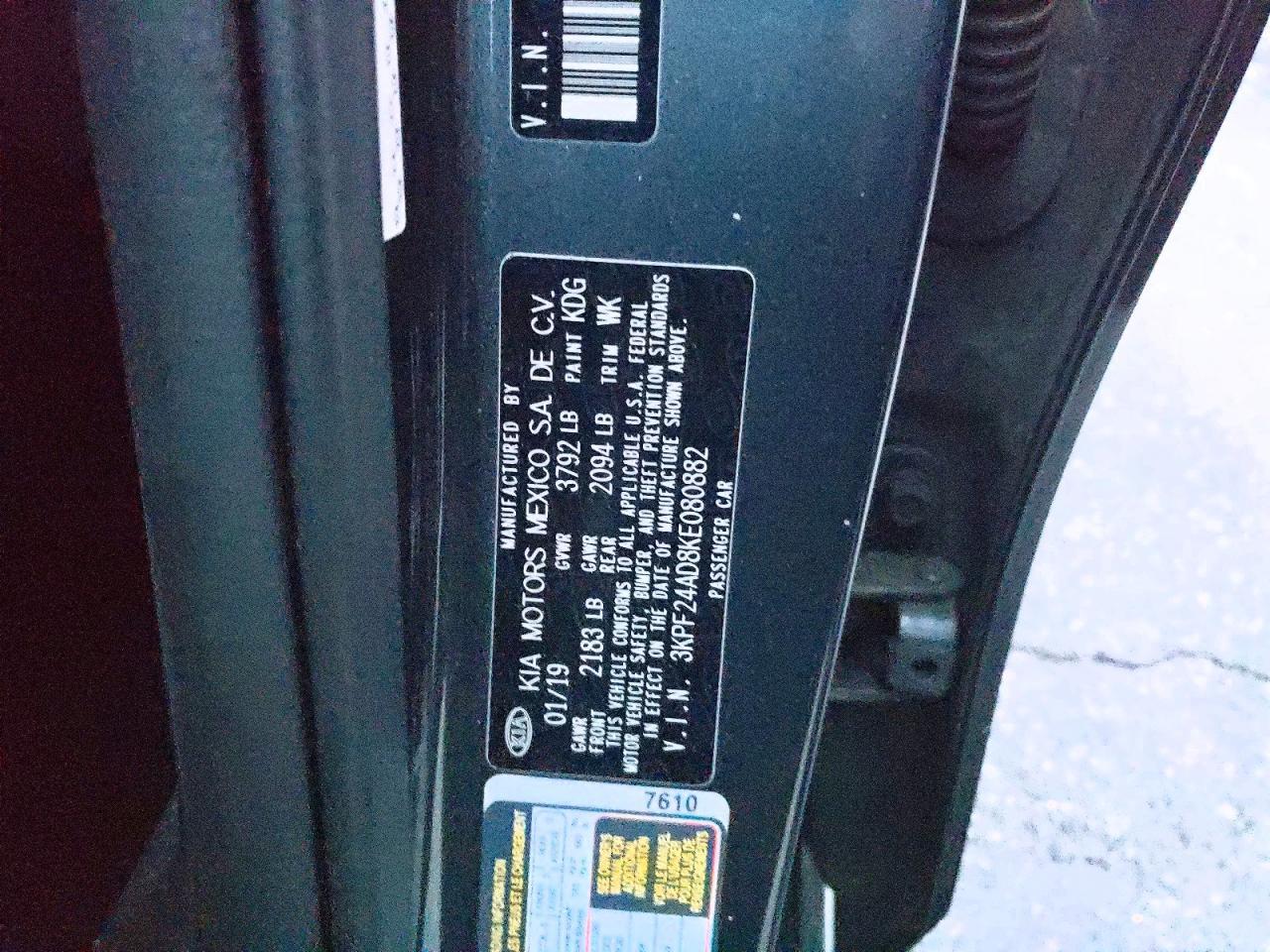 2019 KIA FORTE