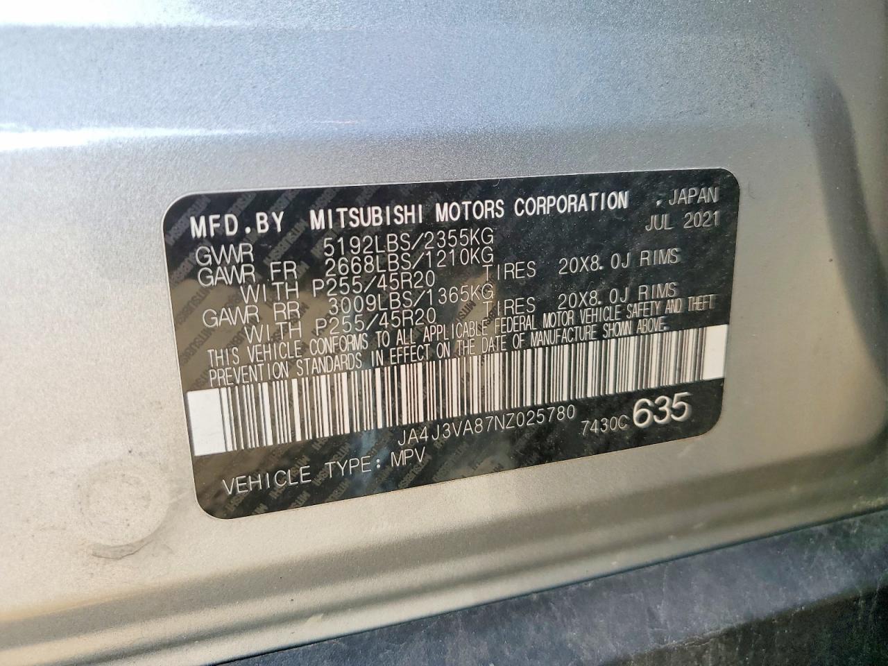 2022 MITSUBISHI outlander